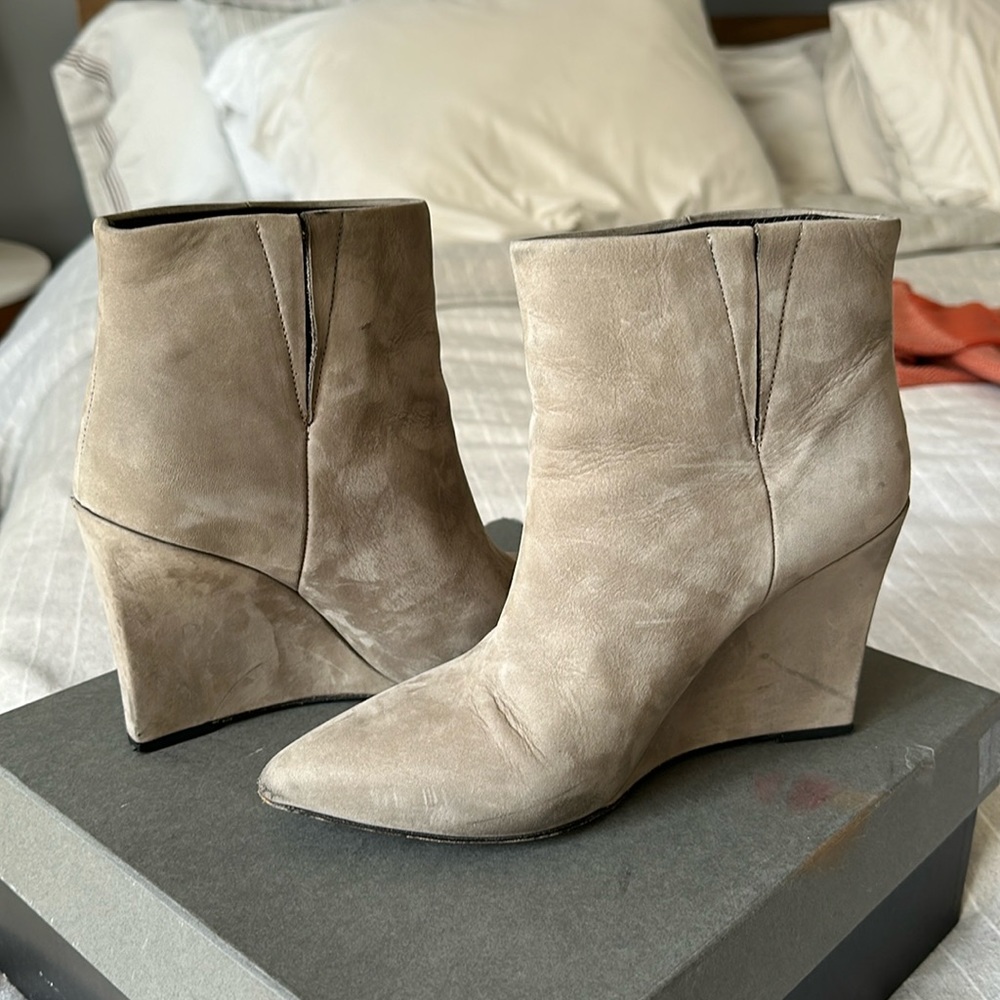 All Saints Monet Manifesto Grey Boots